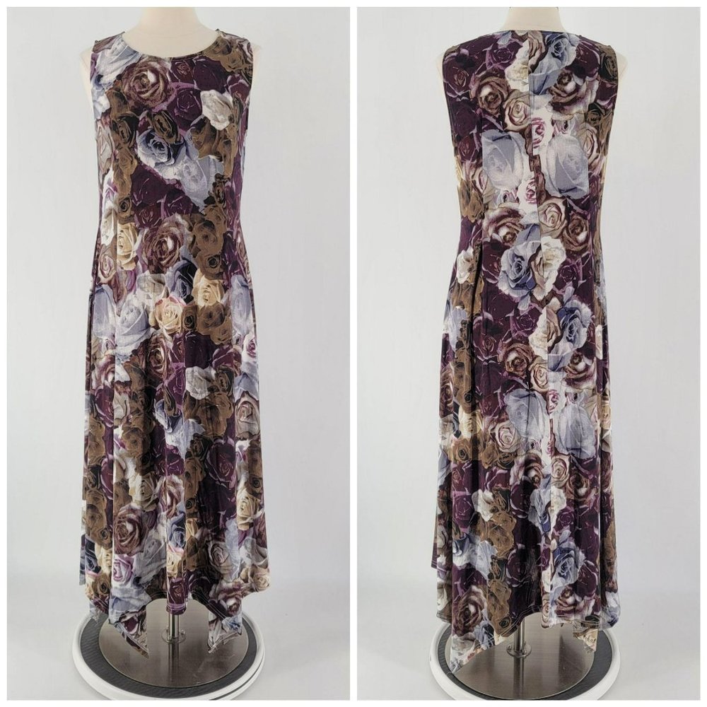 NWT Reborn Multicolor Floral Long Sleeveless Dress